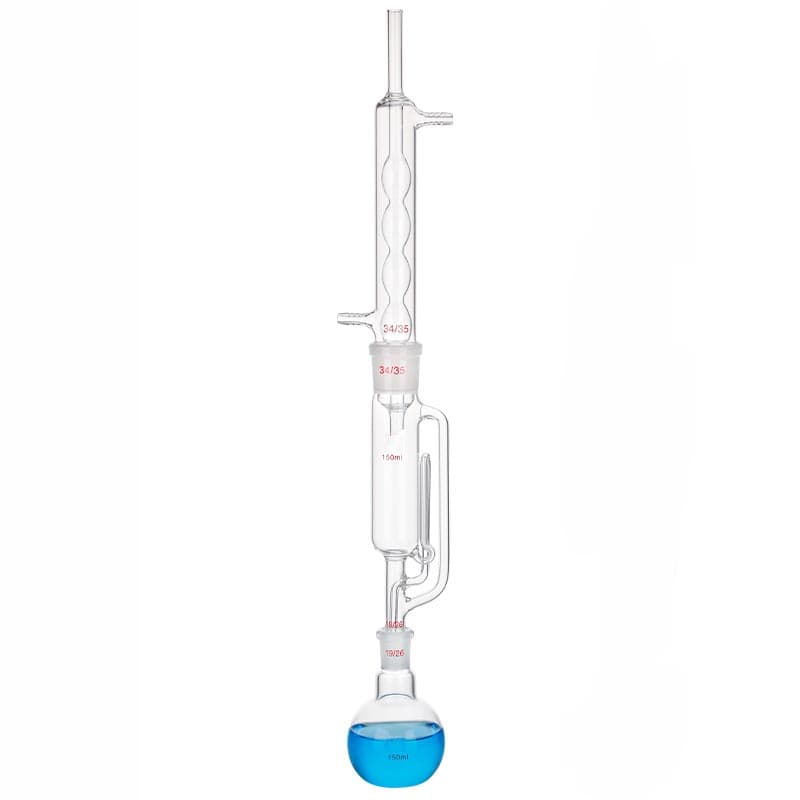 Soxhlet extractor set, 3 parts, with allihn condenser