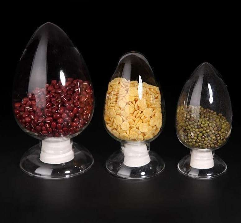 Specimen jar, clear glass, 125 ml to 250 ml