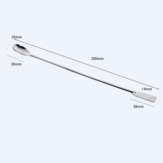 Spoon with spatula, stainless steel, length 20 to 30 cm
