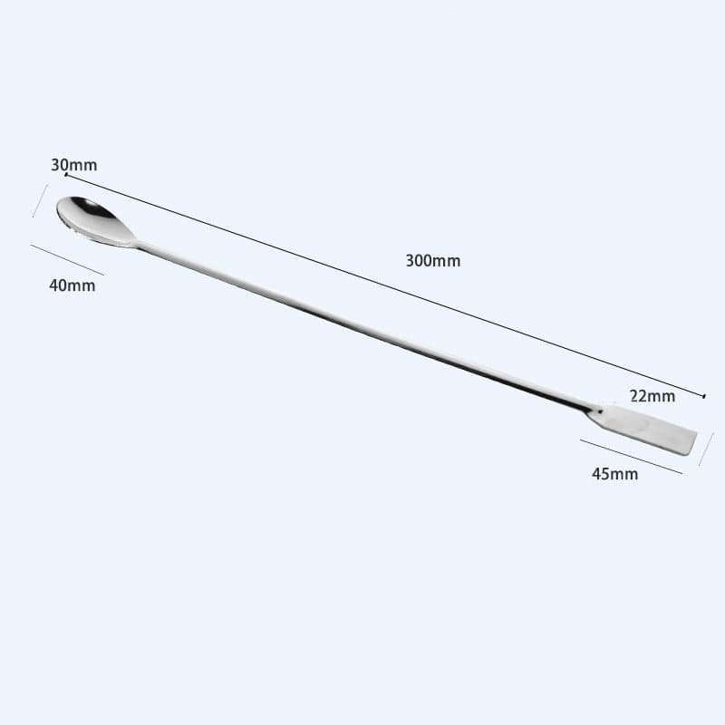 Spoon with spatula, stainless steel, length 20 to 30 cm