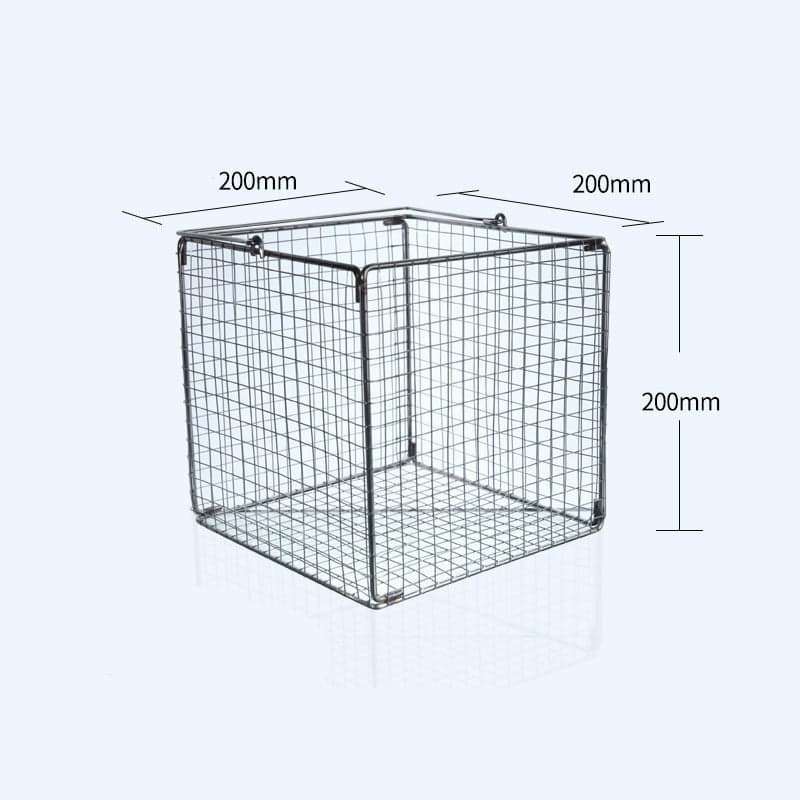 Square sterilisation baskets, stainless steel