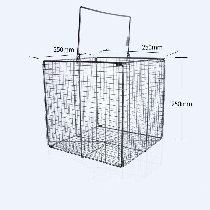 Square sterilisation baskets, stainless steel