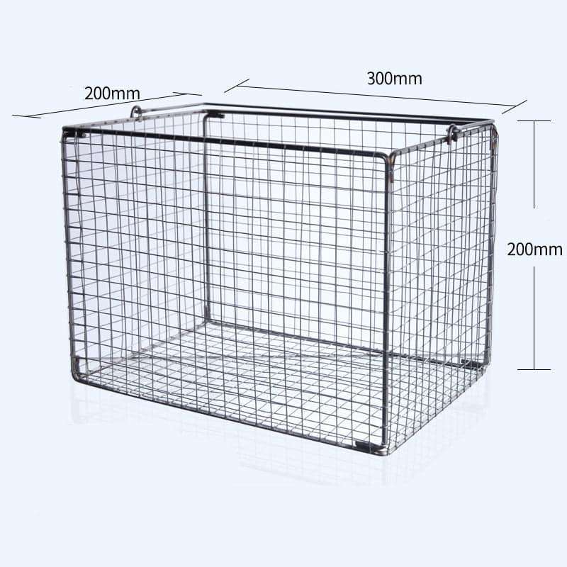 Square sterilisation baskets, stainless steel