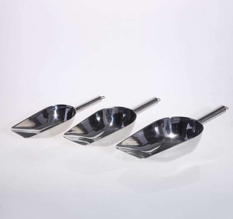 Stainless steel hand scoop