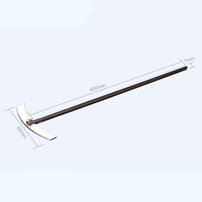 Stirring half-moon impeller, length 300 to 400 mm