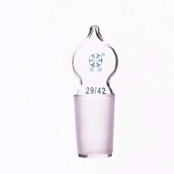 Stopper with Joint, Hollow Glass, Made of Borosilicate Glass 3.3