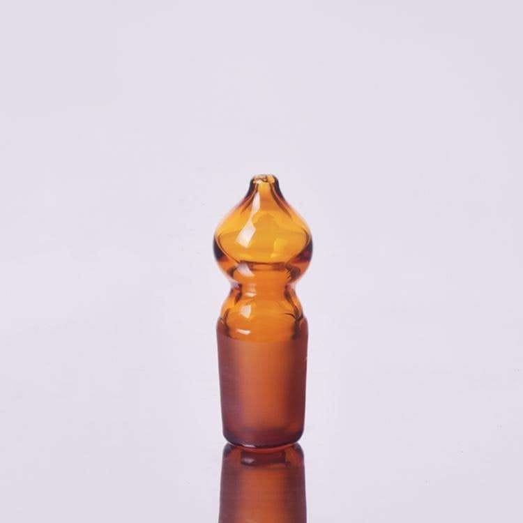 Stopper with joint, hollow glass, brown glass