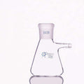 Suction bottle in erlenmeyer shape with joint, capacity 125 to 20.000 ml