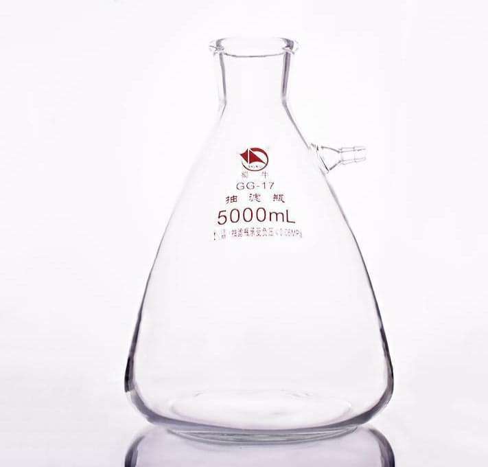 Suction bottle with glass olive, capacity 125 to 20.000 ml