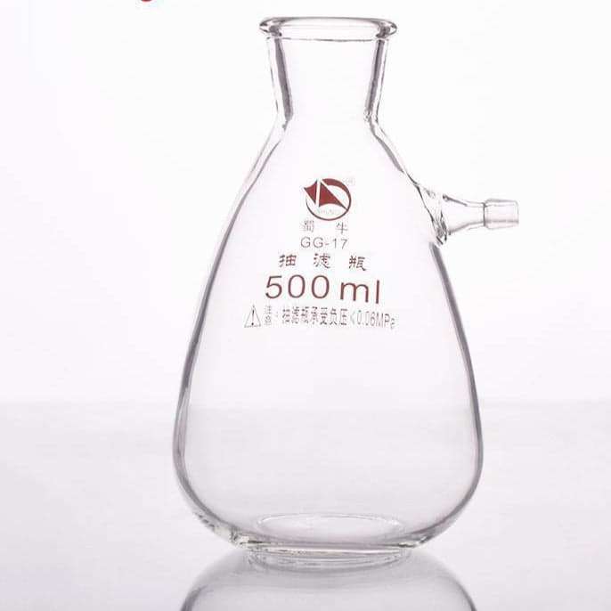 Suction bottle with glass olive, capacity 125 to 20.000 ml
