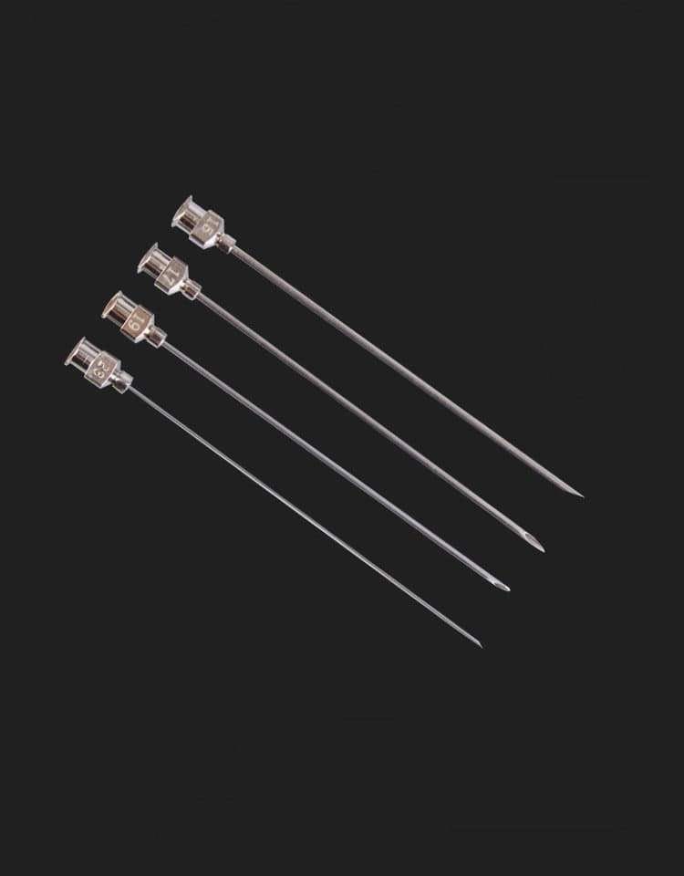 Syringe Needles, Pointed Tip, Stainless Steel, Length 150 to 300 mm, 5 pcs/pack, Non-Medical Use