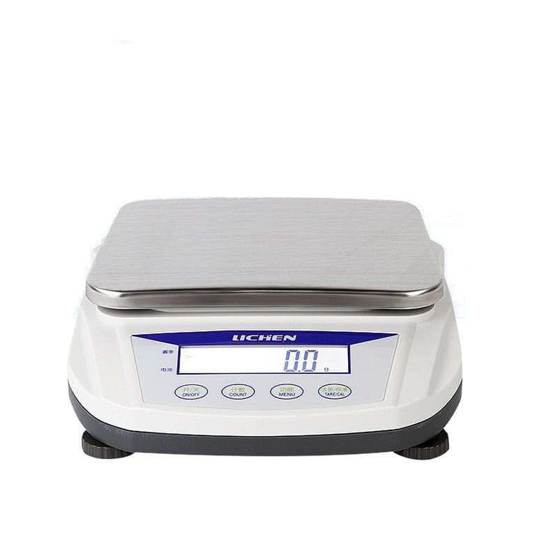 Table balance with stainless steel weighing plate, range 200 to 5.000 g, readability 0.1 g