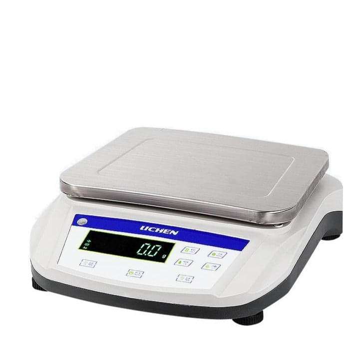 Table balance with stainless steel weighing plate, range 6 to 30 KG, readability 0.1 g