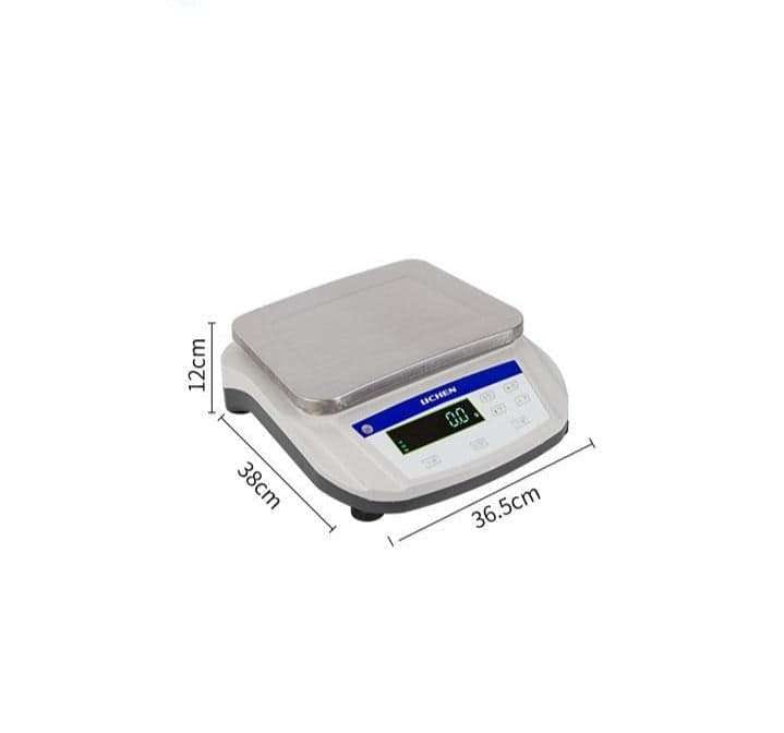 Table balance with stainless steel weighing plate, range 6 to 30 KG, readability 0.1 g