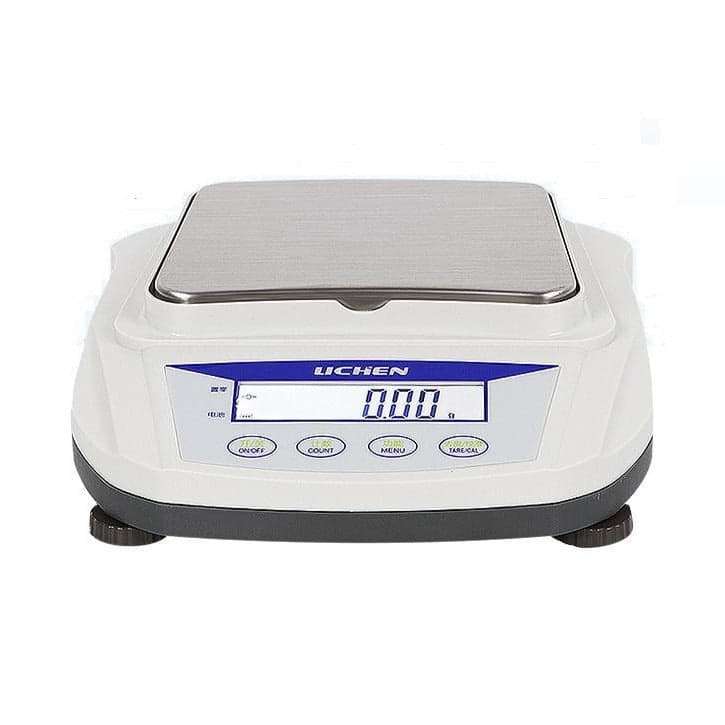 Table balance with stainless steel weighing plate,range 300 to 2.000 g, readability 0.01 g