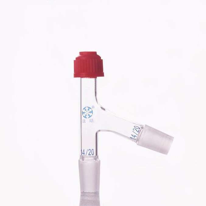 Thermometer adapter with 75° connecting tube and joint