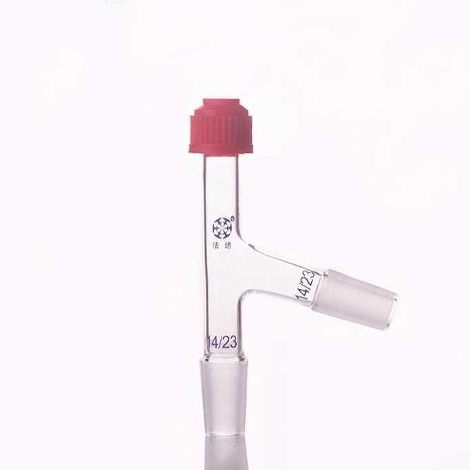 Thermometer adapter with 75° connecting tube and joint