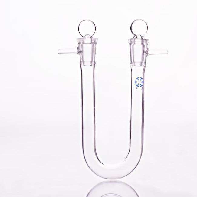 U-shaped drying tube with connector and stopcocks