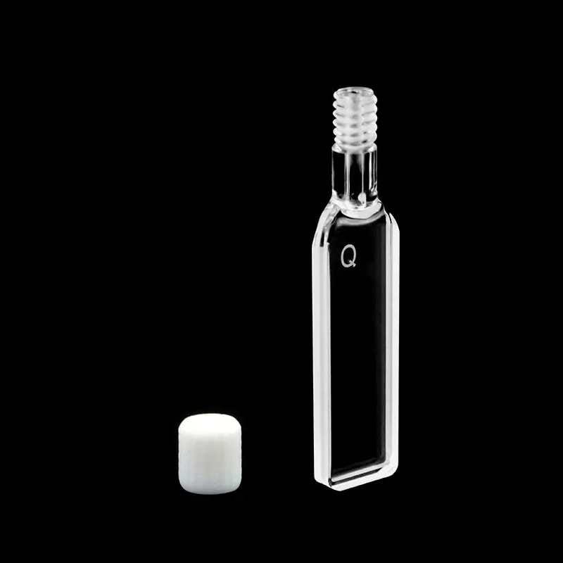 UV quartz cuvettes with PTFE screw cap, 2 clear windows