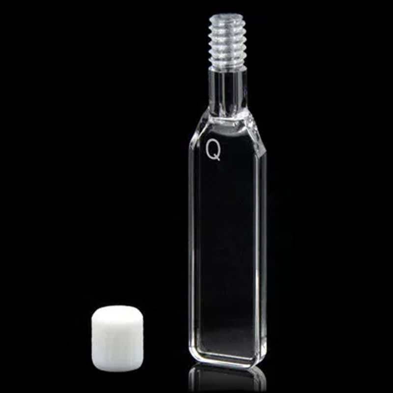 UV quartz cuvettes with PTFE screw cap, 4 clear windows