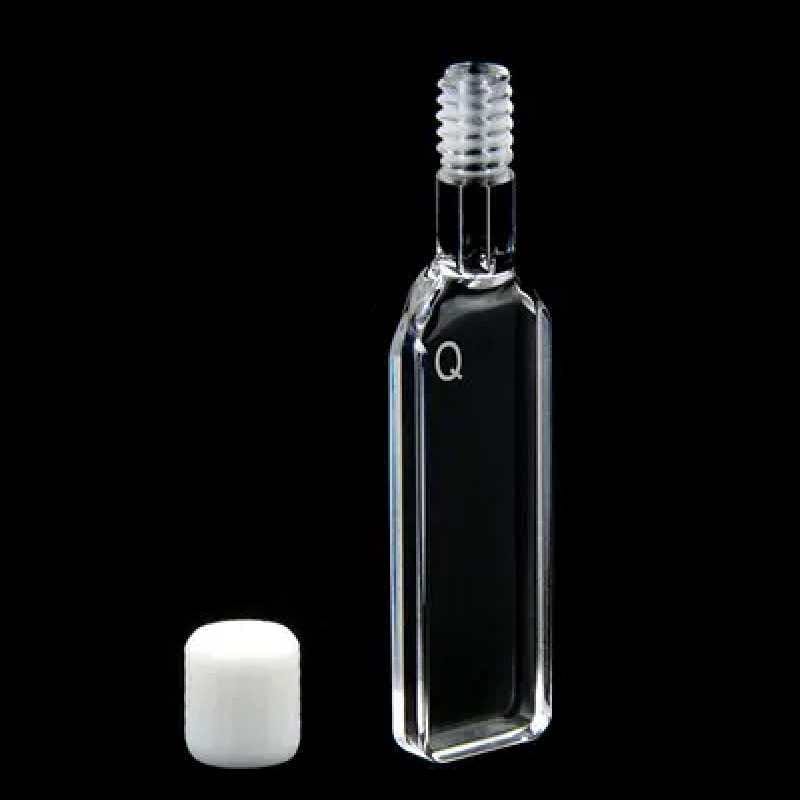 UV quartz cuvettes with PTFE screw cap, 4 clear windows