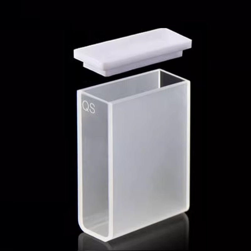 UV quartz macro volume cuvette with PTFE lid, 2 clear windows, Long light path High-precision model