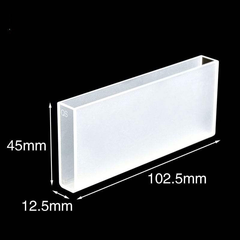 UV quartz macro volume cuvette with PTFE lid, 2 clear windows, Long light path High-precision model