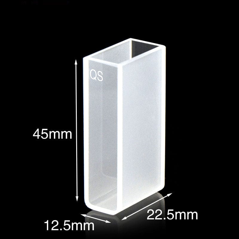 UV quartz macro volume cuvette with PTFE lid, 2 clear windows, Long light path High-precision model
