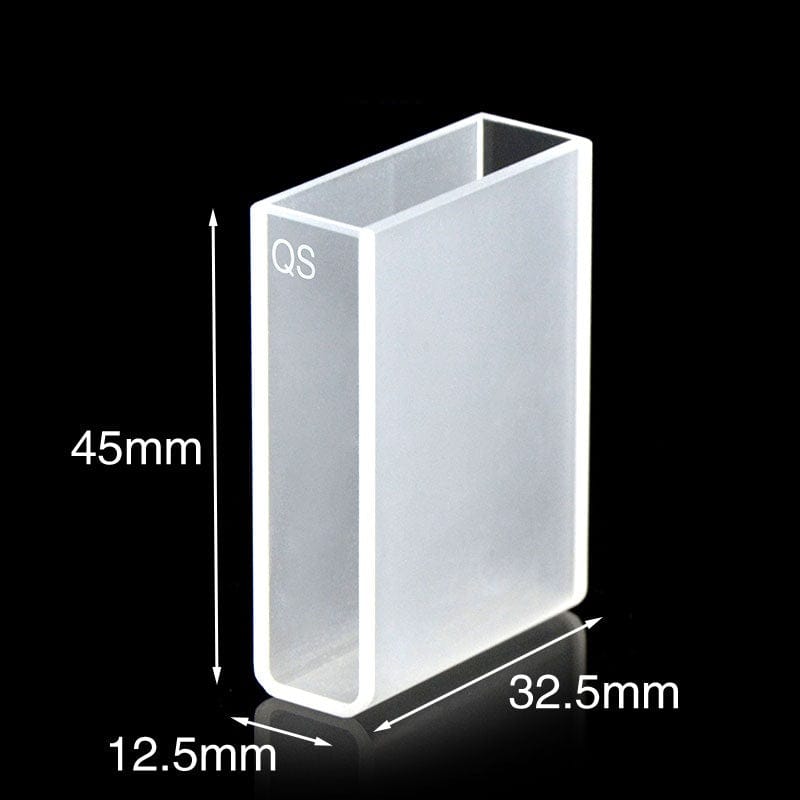 UV quartz macro volume cuvette with PTFE lid, 2 clear windows, Long light path High-precision model