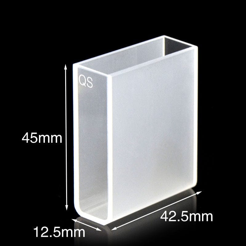 UV quartz macro volume cuvette with PTFE lid, 2 clear windows, Long light path High-precision model
