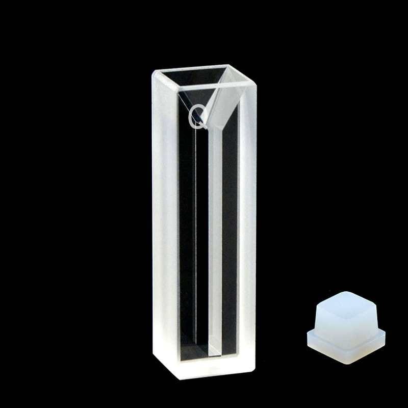 UV quartz micro cuvette with PTFE lid, lightpath 10 mm, 2 clear windows