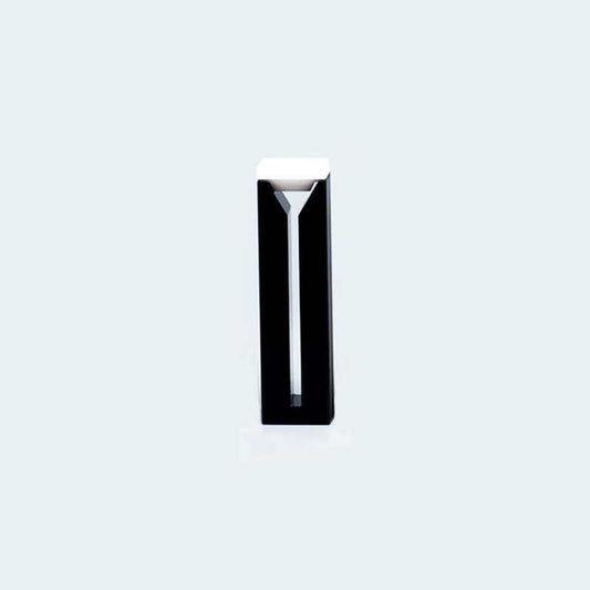 UV quartz semi-micro black cuvette with PTFE lid, lightpath 10 mm, 2 clear windows