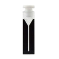 UV quartz semi micro black cuvettes with PTFE stopper, Lightpath 10 mm, 2 clear windows
