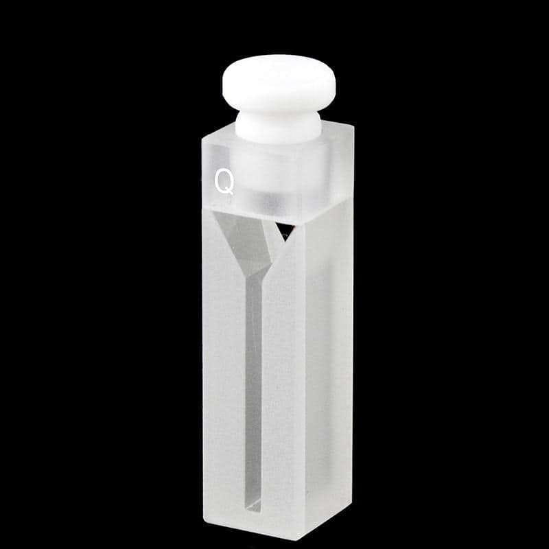 UV quartz semi-micro cuvette with PTFE Stopper, Lightpath 10 mm, 2 clear windows
