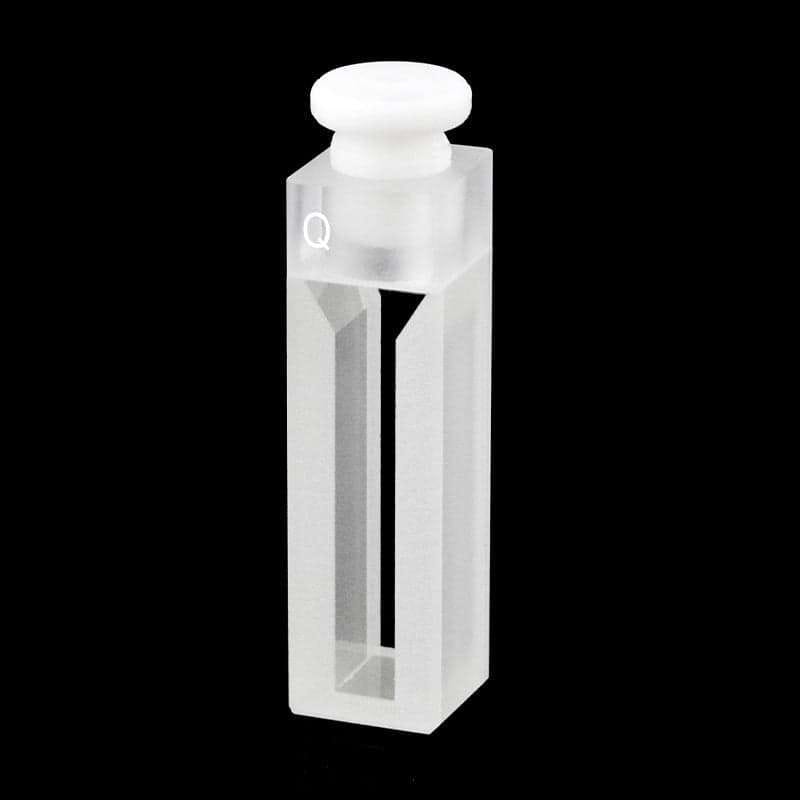 UV quartz semi-micro cuvette with PTFE Stopper, Lightpath 10 mm, 2 clear windows
