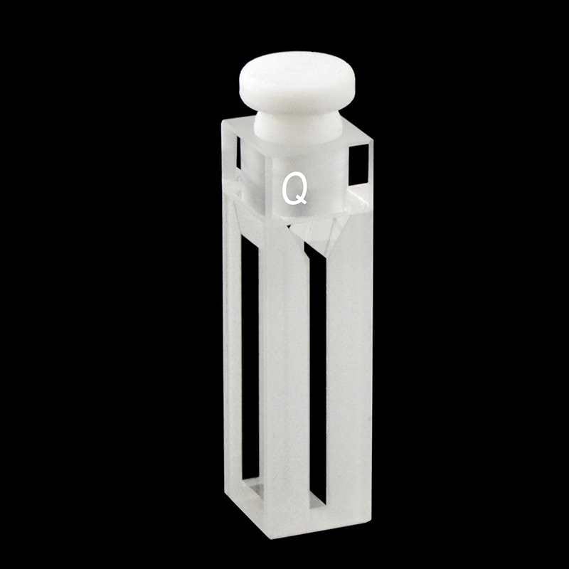 UV quartz semi-micro cuvette with PTFE Stopper, Lightpath 10 mm, 4 clear windows