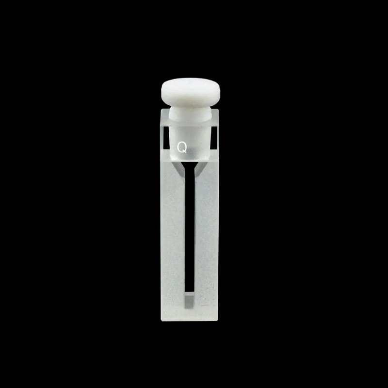 UV quartz semi micro cuvettes with PTFE stopper, Lightpath 10 mm, 2 clear windows