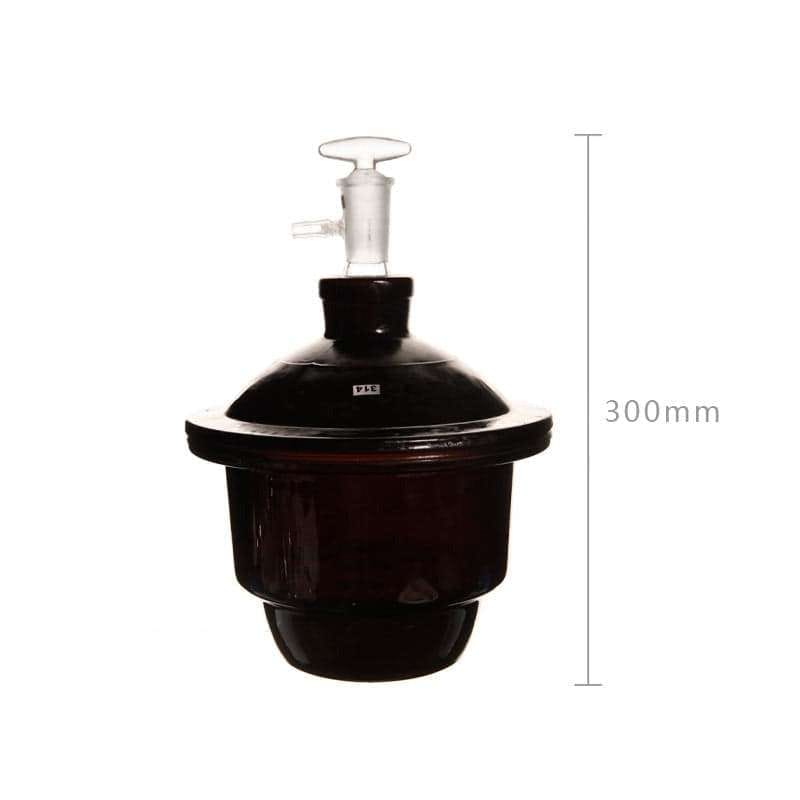 Vacuum Desiccator with tube and stopcock, brown glass