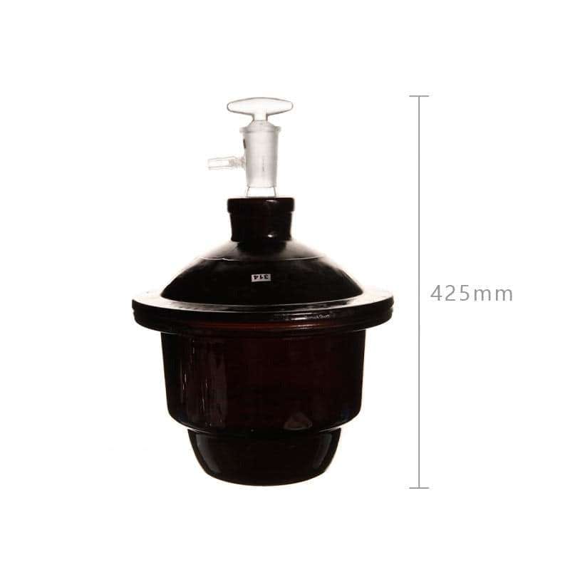 Vacuum Desiccator with tube and stopcock, brown glass