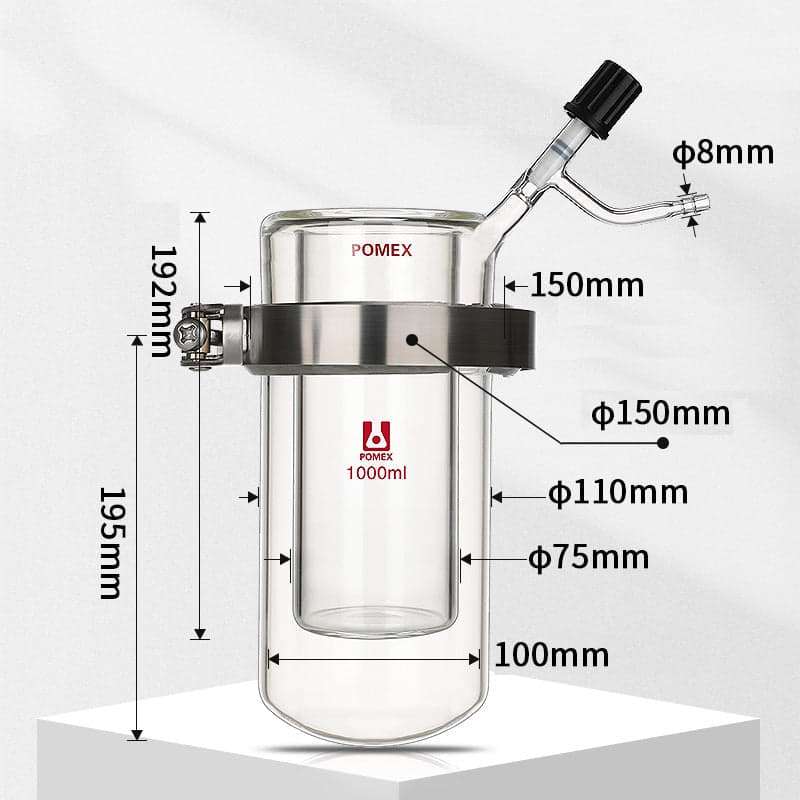 Vacuum Sublimation Apparatus with High Vacuum Valve, Capacity 250 to 2.000 ml