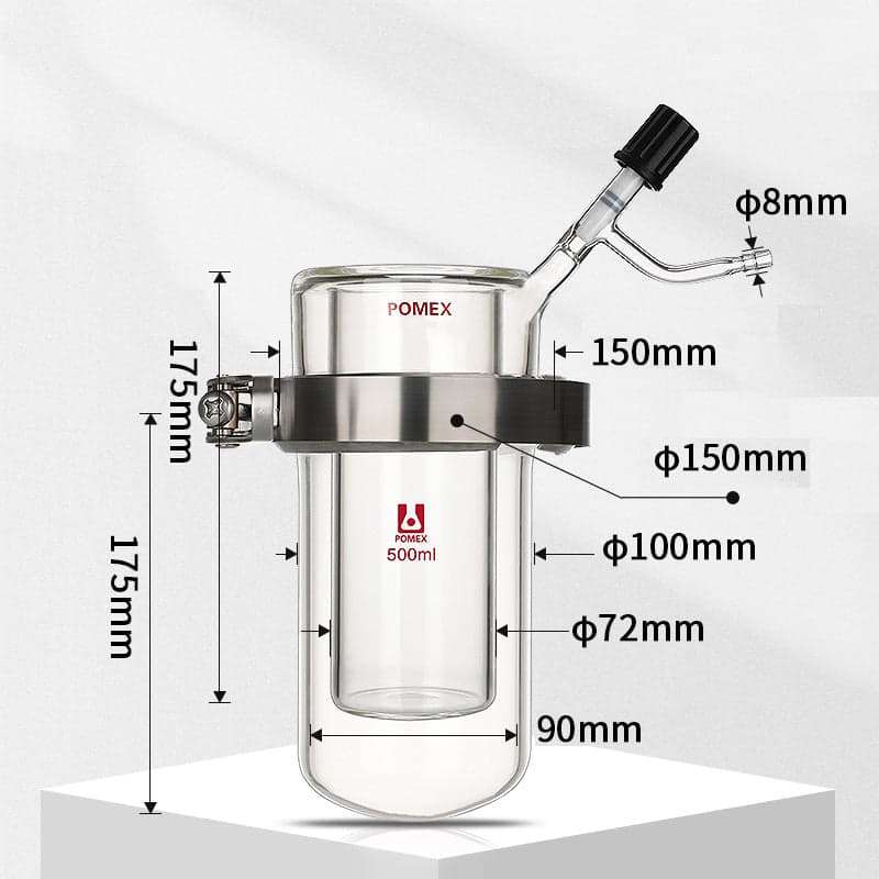 Vacuum Sublimation Apparatus with High Vacuum Valve, Capacity 250 to 2.000 ml