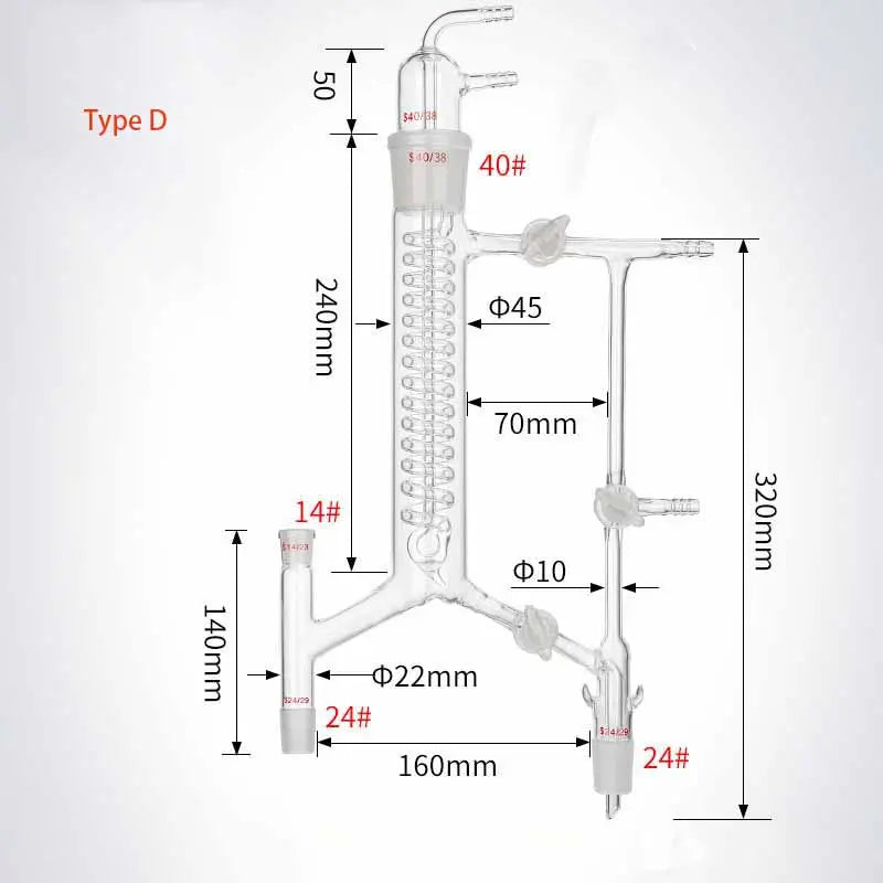 Variable Reflux Distillation Head with Cold Finger & Glass Stopcock