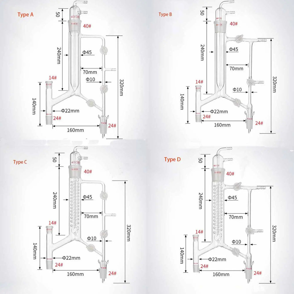 Variable Reflux Distillation Head with Cold Finger & Glass Stopcock