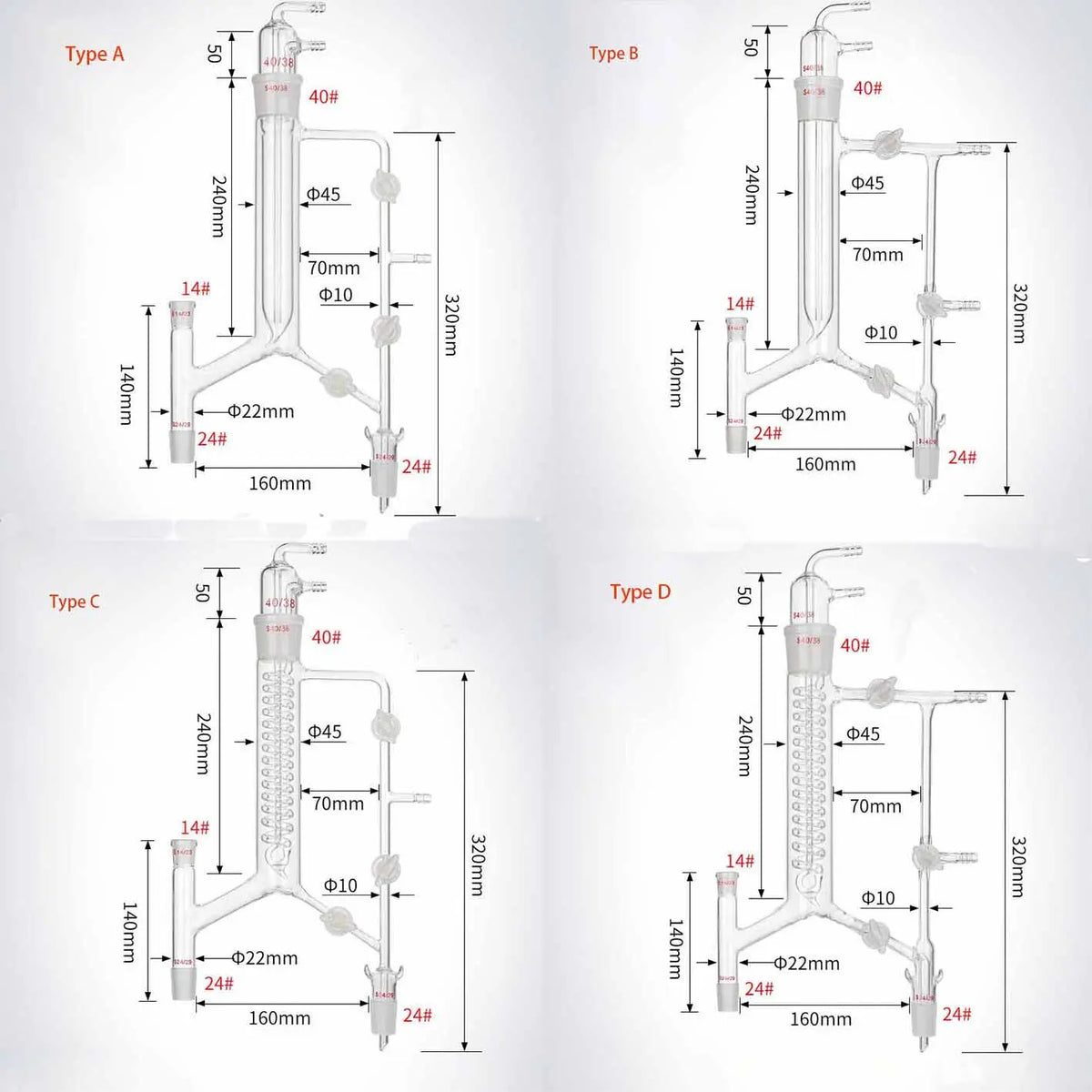 Variable Reflux Distillation Head with Cold Finger & Glass Stopcock