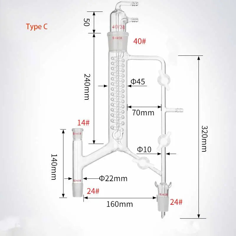 Variable Reflux Distillation Head with Cold Finger & PTFE Stopcock