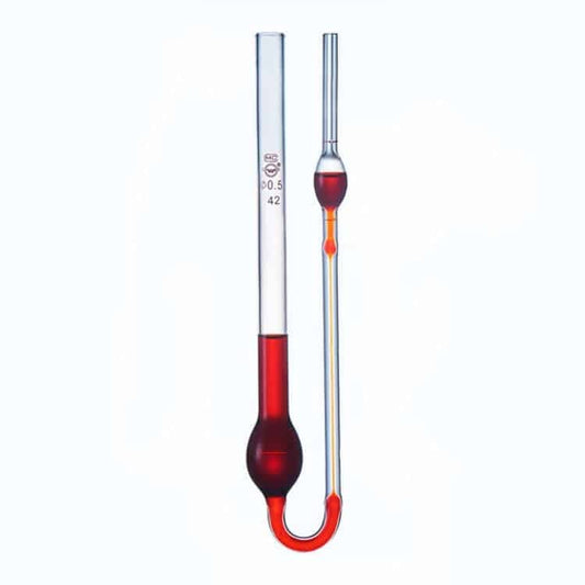 Viscometer acc. to W. Ostwald, capillary diameter 0.4 to 1.0 mm
