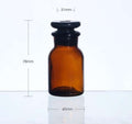 Wide mouth bottle, brown glass, ungraduated, 30 ml to 1.000 ml