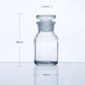Wide mouth bottle, clear glass, ungraduated, 30 ml to 1.000 ml