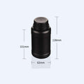 Wide mouth bottles with screw cap, Plastic HDPE, black, capacity 250 ml to 500 ml-Labxsci