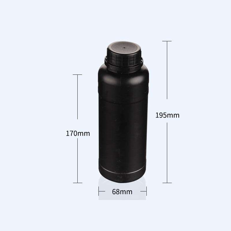 Wide mouth bottles with screw cap, Plastic HDPE, black, capacity 250 ml to 500 ml-Labxsci